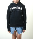 【120-160】THRASHER SWEAT PARKA スラッシャー スウェット パーカー キッズ kids 子供服 ブラック THRASHERロゴ 男の子 女の子 スケーター ストリート