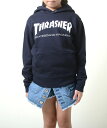 【120-160】THRASHER SWEAT PARKA スラッシャー スウェット パーカー キッズ kids 子供服 ネイビー THRASHERロゴ 男の子 女の子 スケーター ストリート