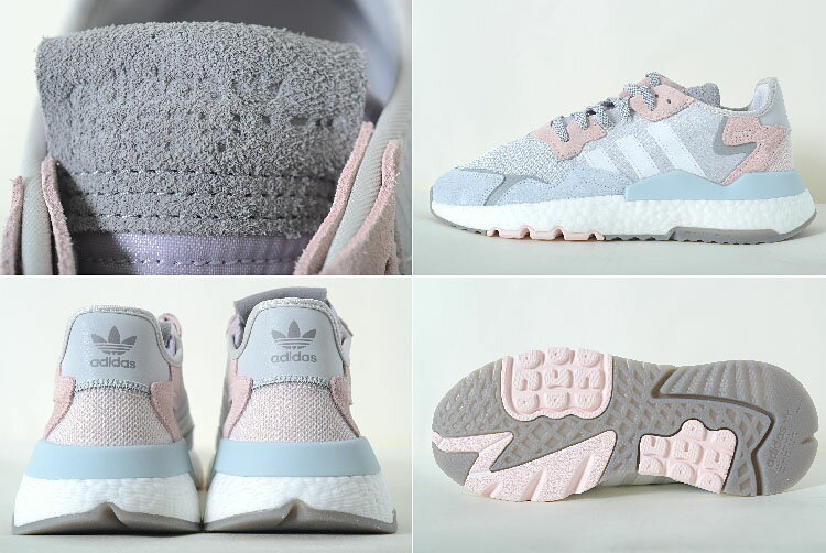 adidas NITE JOGGER アディダス ナイトジョガー ライトグレー×ピンク メンズ スニーカー fv1328