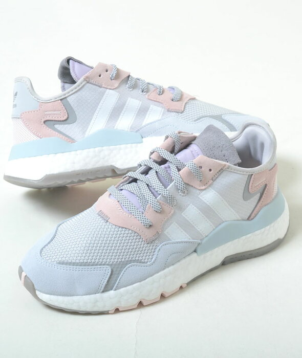 adidas NITE JOGGER アディダス ナイトジョガー ライトグレー×ピンク メンズ スニーカー fv1328