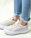 PUMA SUEDE MAYU RAW MIX WNS プーマ スエード マユ ロウ ミックス ウィメンズ 厚底 プラットフォーム ライトグレー ライトパープル 紫 レディース 383114-01