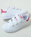 【17cm-22cm】adidas STAN SMITH CF C アディダス スタンスミス CF C ホワイト×ピンク 白 キッズ ベビー kids baby スニーカー 子供靴 fx7540