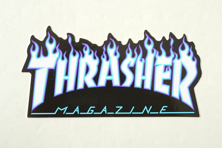 THRASHER STICKER スラッシャー ステッカー ブラック×ホワイト 黒×白