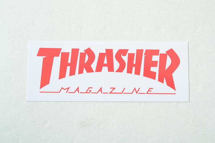 THRASHER STICKER スラッシャー ステッカー ホワイト×レッド 白×赤