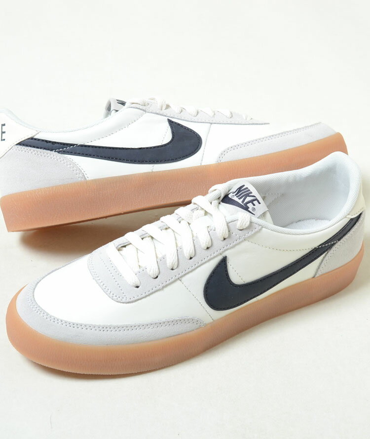 ナイキ レザースニーカー メンズ NIKE KILLSHOT 2 LEATHER ナイキ キルショット 2 レザー ホワイト×ブラック 白×黒 メンズ スニーカー 432997-121