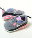 【9cm】NIKE MAX 90 CRIB (CB) ナイキ マックス 90 クリブ (CB) グレーxピンク ベビー BABY 子供靴 スニーカー ci0424-004