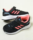 【17cm-25cm】adidas CORE FAITO EL K アディダス コアファイト EL K ブラックxピンク キッズ ジュニア kids junior スニーカー 子供靴 gx3528