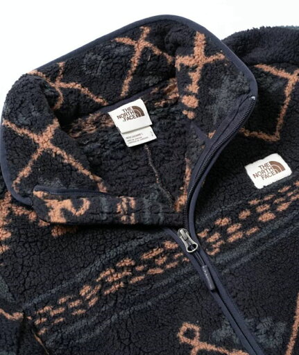 THE NORTHFACE M PRINTED CAMPUSHIRE FULL ZIP ザ ノースフェイス プリンテッド キャンプシェア フル ジップ フリース ネイビー 紺 ジャケット メンズ レディース nf0a5gmu35f