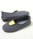 LA CADENA GIMNASIA PANEL SLIP-ONラカデナスリッポン ベビーキッズ グレー イエロー パイル生地55233-143-4 16cm-21.5cm