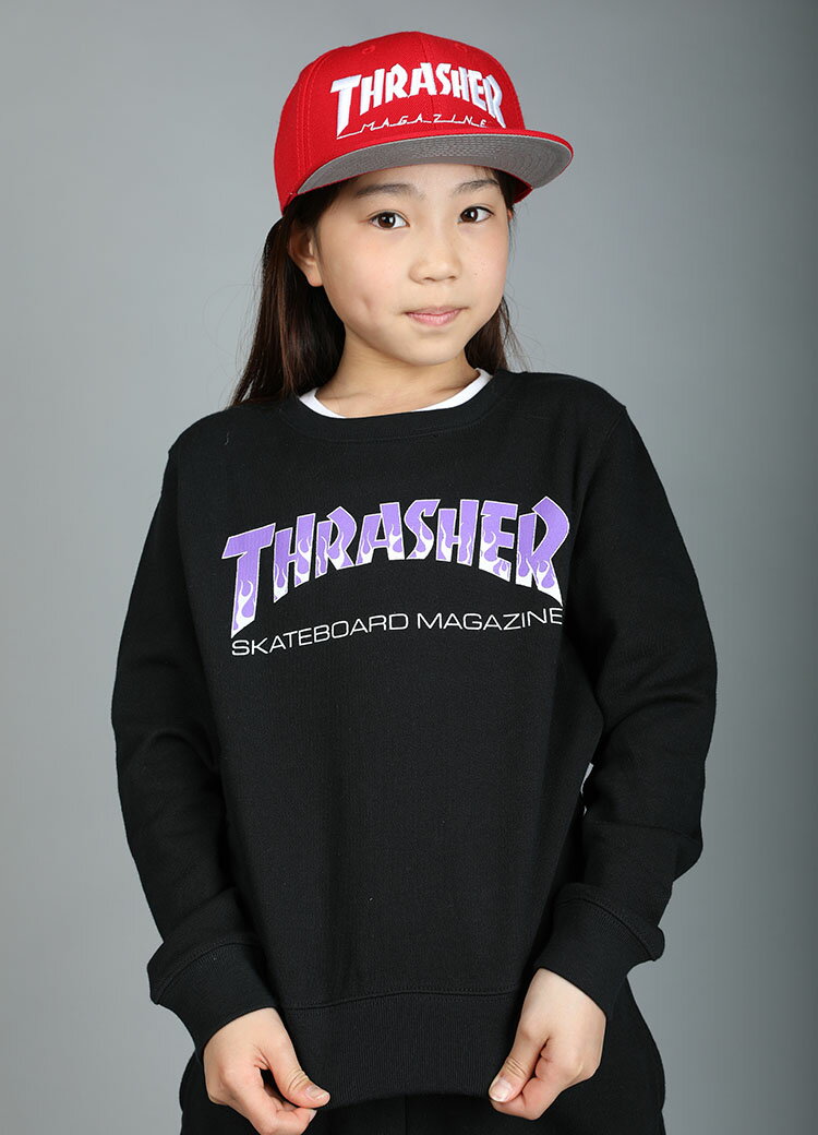 y120-160zTHRASHER SWEAT SHIRTS XbV[ XEFbgg[i[ LbY kids q   O[ THRASHERS j̎q ̎q XP[^[ Xg[g