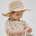 麦わら帽子 hat つばが広い レース ベビー キッズ 0歳 1歳 2歳 女の子 happy prince