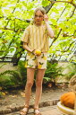 CarlijnQ カーラインク ワイドショートパンツ Lemon - wide shorts KIDS キッズ 子供 かわいい　キュロット 短パ レモン 海外ブランド オランダ ヨーロッパ イエロー ガーリー おしゃれ 春夏 100cm 110cm 120cm 130cm 140cm 子供服 女の子