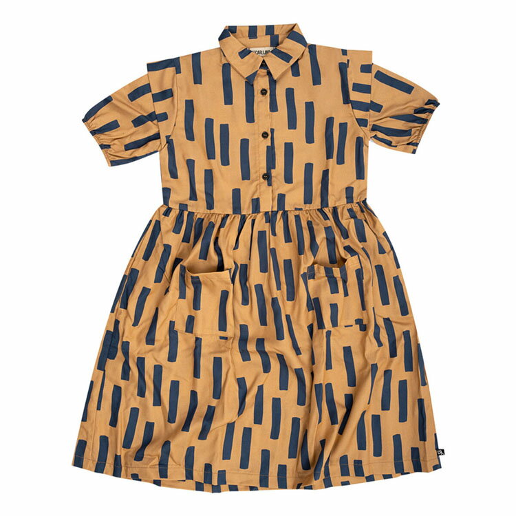CarlijnQ カーラインク midnight パフスリーブ ワンピース 半袖 KIDS キッズ 子供 かわいい サスティナブル 海外ブランド オランダ ヨーロッパ ベージュ ガーリー おしゃれ 春夏秋 80cm 85cm 90cm 95cm 100cm 110cm 120cm 130cm 140cm 子供服 女の子