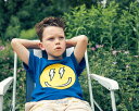 CarlijnQ カーラインク Smilies - crewneck t-shirt wt print クルーネックtシャツ KIDS キッズ 子供 スマイル 半袖 海外ブランド オランダ ヨーロッパ ブルー おしゃれ 春夏秋 95cm 100cm 110cm 120cm 130cm 140cm 子供服 女の子 男の子 ユニセックス(4)