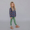 CarlijnQ カーラインク トレーナー スエット tulips - girls organic sweater with split KIDS キッズ 子供 海外ブランド オランダ ヨーロッパ ブルー スリット おしゃれ 春秋冬 110cm 120cm 130cm 140cm 150cm 子供服 女の子 サステナブル チューリップ