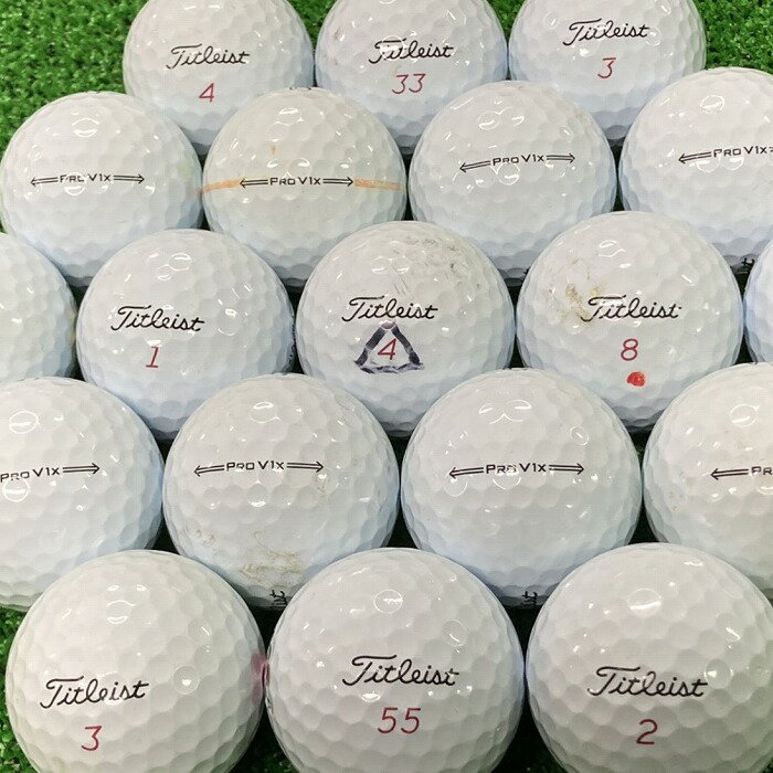 【送料無料】ロストボール タイトリスト Titleist PRO V1x 2021年 ホワイト 30球 【Bランク】 ゴルフボール 【中古】 エコボール