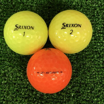 【送料無料】ロストボール スリクソン SRIXON Z-STAR 年代混合 カラーボール 20球 【ABランク】 ゴルフボール 【中古】 エコボール