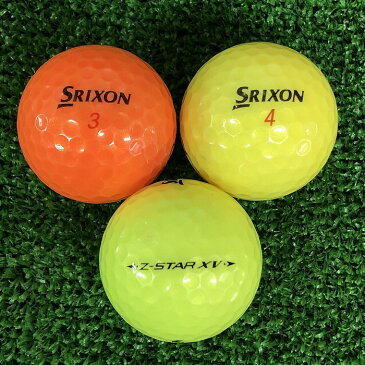 【送料無料】ロストボール スリクソン SRIXON Z-STAR XV 年代混合 カラーボール 20球 【ABランク】 ゴルフボール 【中古】 エコボール