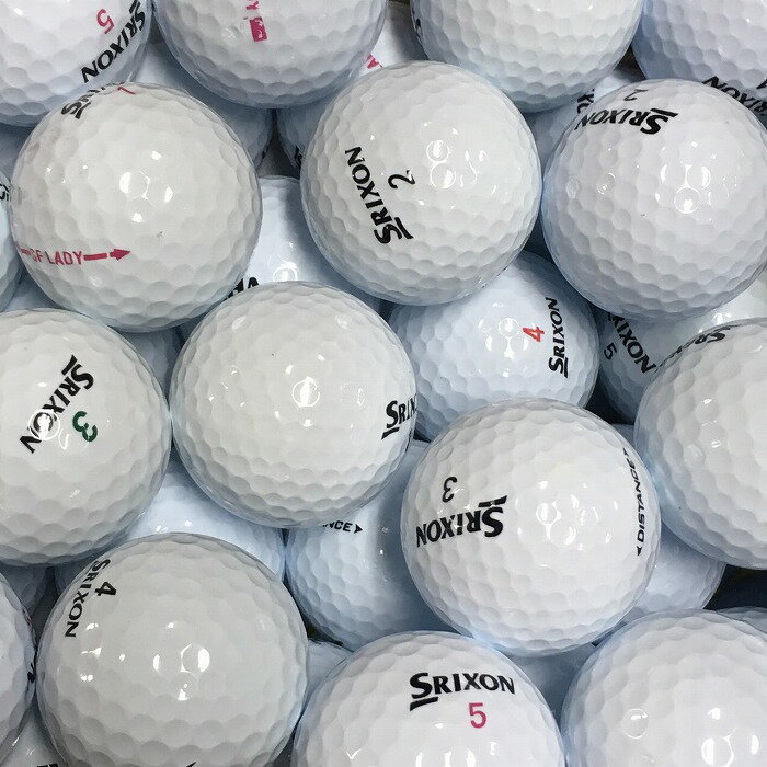 【送料無料】 ロストボール スリクソン SRIXON 各種混合 ホワイト系 30球 【Aランク】 ゴルフボール 【中古】