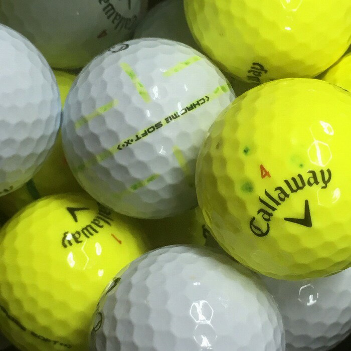 【送料無料】ロストボール キャロウェイ Callaway クロムソフト CHROME SOFT シリーズ 混合 30球 【A+ABランクマーカー入り】 ゴルフボール 【中古】 エコボール