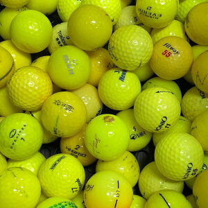 ロストボール ブランド混合 イエロー 100個 Bランク ゴルフボール 中古 エコボール ゴルフ ロスト セット 大量 色付き カラー 混合 100球 送料無料
