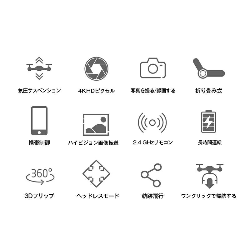 ドローンカメラ付き【4K高画質】ミニ小型免許不要初心者折りたたみドローンスマホで操作可携帯アプリ制御収納ケースリアルタイムラジコンクリスマスカメラ搭載軽量空撮練習機子供小型高画質HD初心者向け