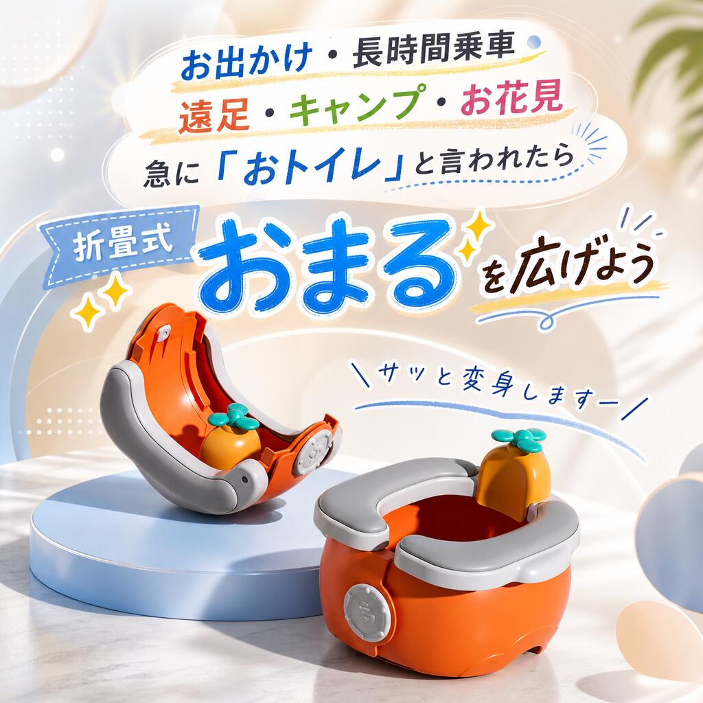 EcoBloomの【新発売限定記念価格！】おまる 折りたたみ 子供用 トイレトレーニング 補助便座 滑り止め かわいい 幼児用便座 洋式 練習 子供用トイレット 携帯 おしゃれ ソフトクッション ベビー キッズ 幼児 赤ちゃん｜アングル3