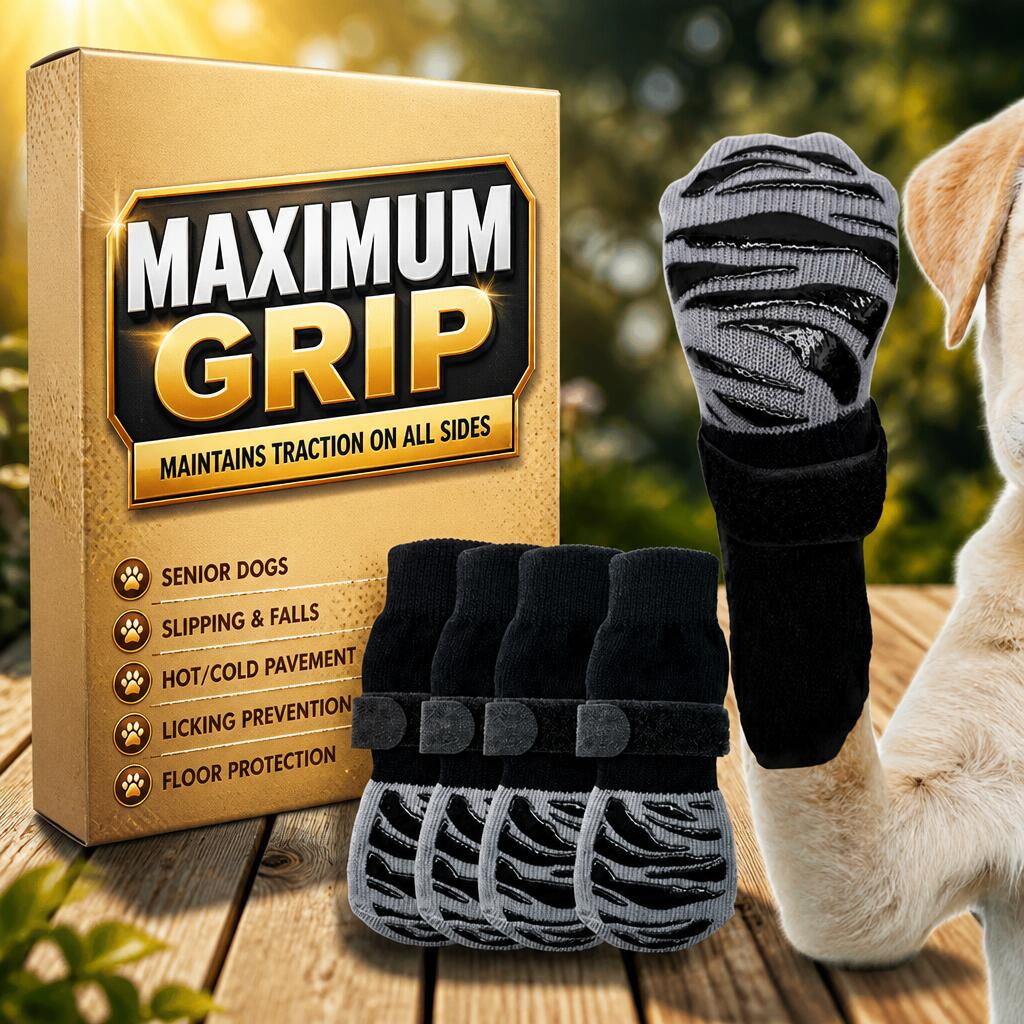 【新発売限定記念価格！】犬 靴下 滑り止め 犬の靴下 犬 足舐め防止 脱げない 舐め防止 屋内 ペット 犬用 ドッグ ソックス 怪我 防止 老犬 シニア 靴下がスルッと脱げにくい 小中大型犬 屋内屋外用 4足セット マジックテープ 付き 傷