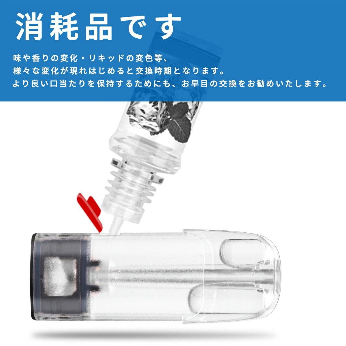 電子たばこ 加熱式たばこ 交換用ドクターvape Model2 モデル2 Vape 2カートリッジ Ecocco 日本正規代理店品 リキッド ポッド 繰り返し使用可 液漏れ防止 注入用アトマイザー 電子たばこdr 個入り 互換 カートリッジ 空 最新改良版