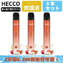 HECCO 使い捨て電子タバコ ポケットシーシャ 6,000回吸引可能 りんご アップル フレーバー スティック 使い捨てタバコ 持ち運びシーシャ 水蒸気 禁煙...