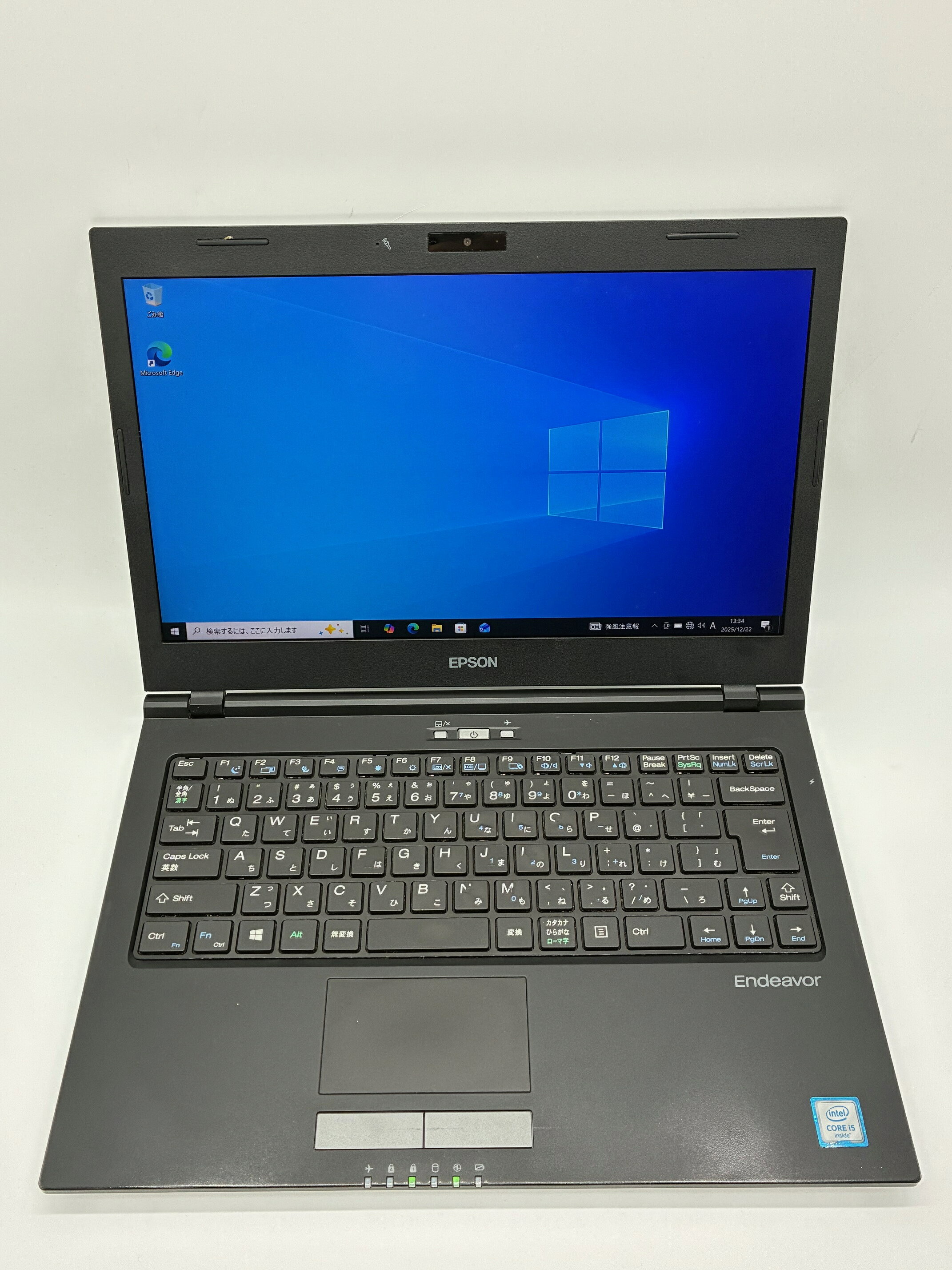 中古 ノートパソコン EPSON Endeavor NA512E｜第6世代 Core i5-6200U｜SSD250GB｜13.3型 モバイルノートPC FHD｜Webカメラ｜Windows 10 Pro｜バッテリー良好