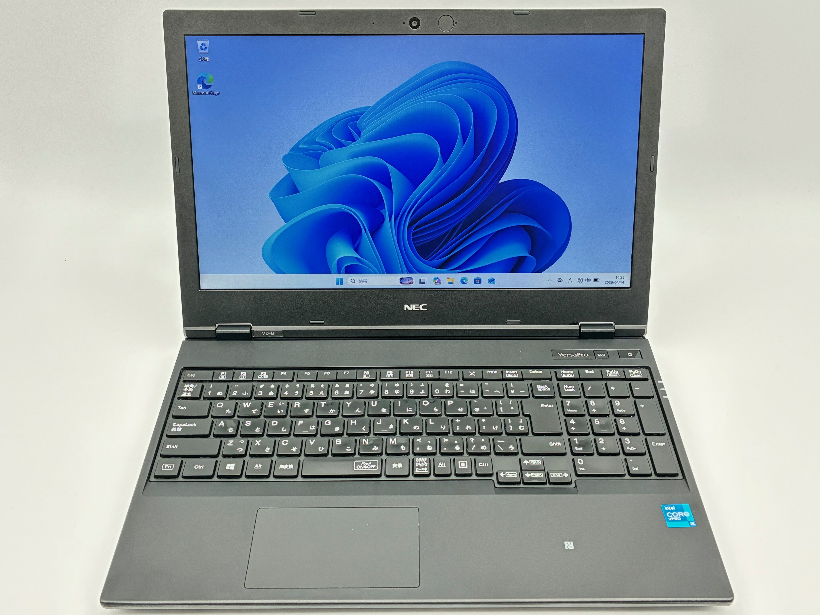 中古 ノートパソコン 第11世代 NEC VersaPro VD-B PC-VKM44DZFB Core i5-1145G7 メモリ8GB NVMe SSD256GB 15.6型 Windows11 Pro Office付き Webカメラ テンキー USB-C VGA HDMI