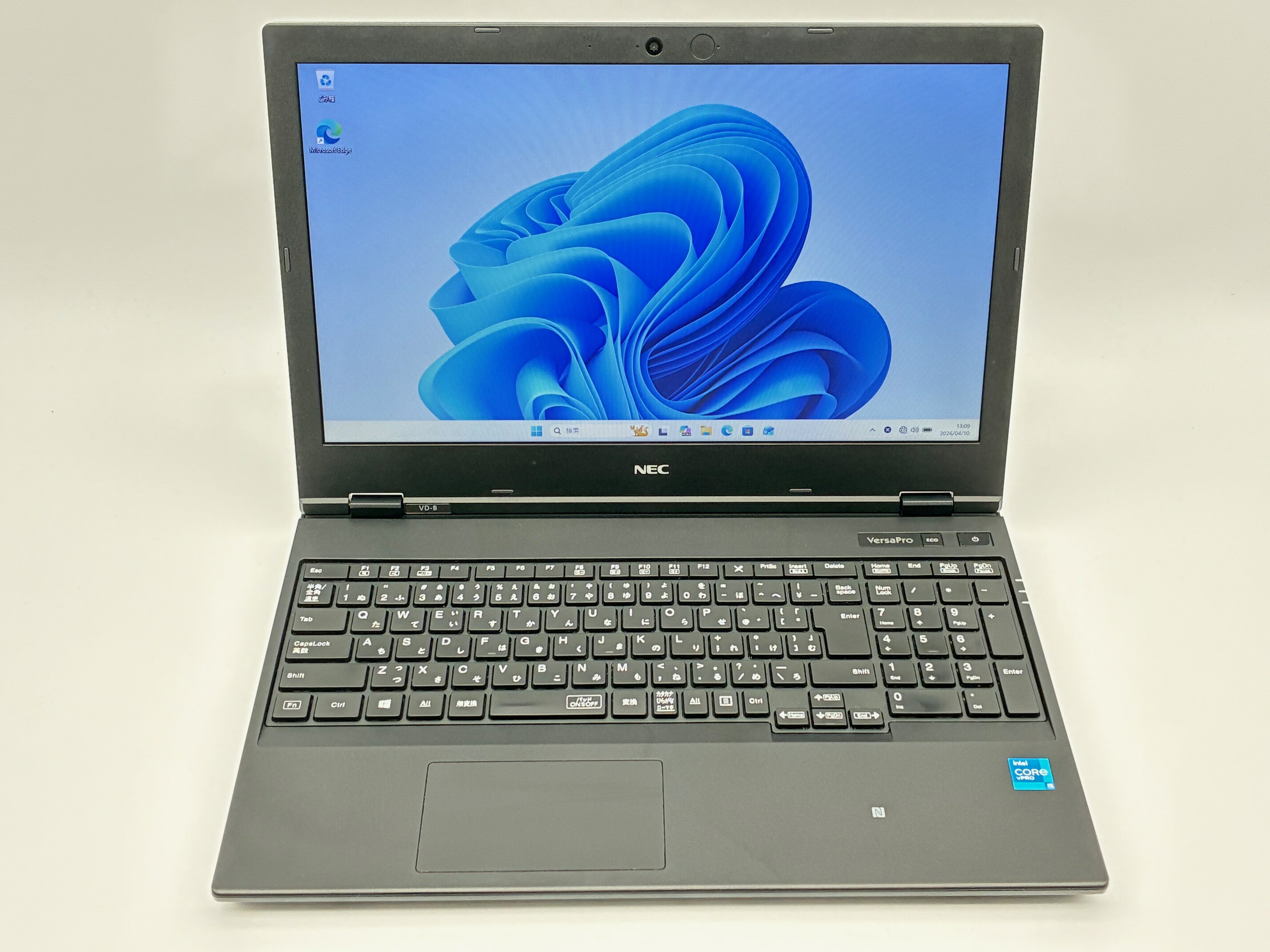 中古 ノートパソコン 第11世代 NEC VersaPro VD-B PC-VKM44DZFB Core i5-1145G7 メモリ8GB NVMe SSD256GB 15.6型 Windows11 Pro Office付き Webカメラ テンキー USB-C VGA HDMI