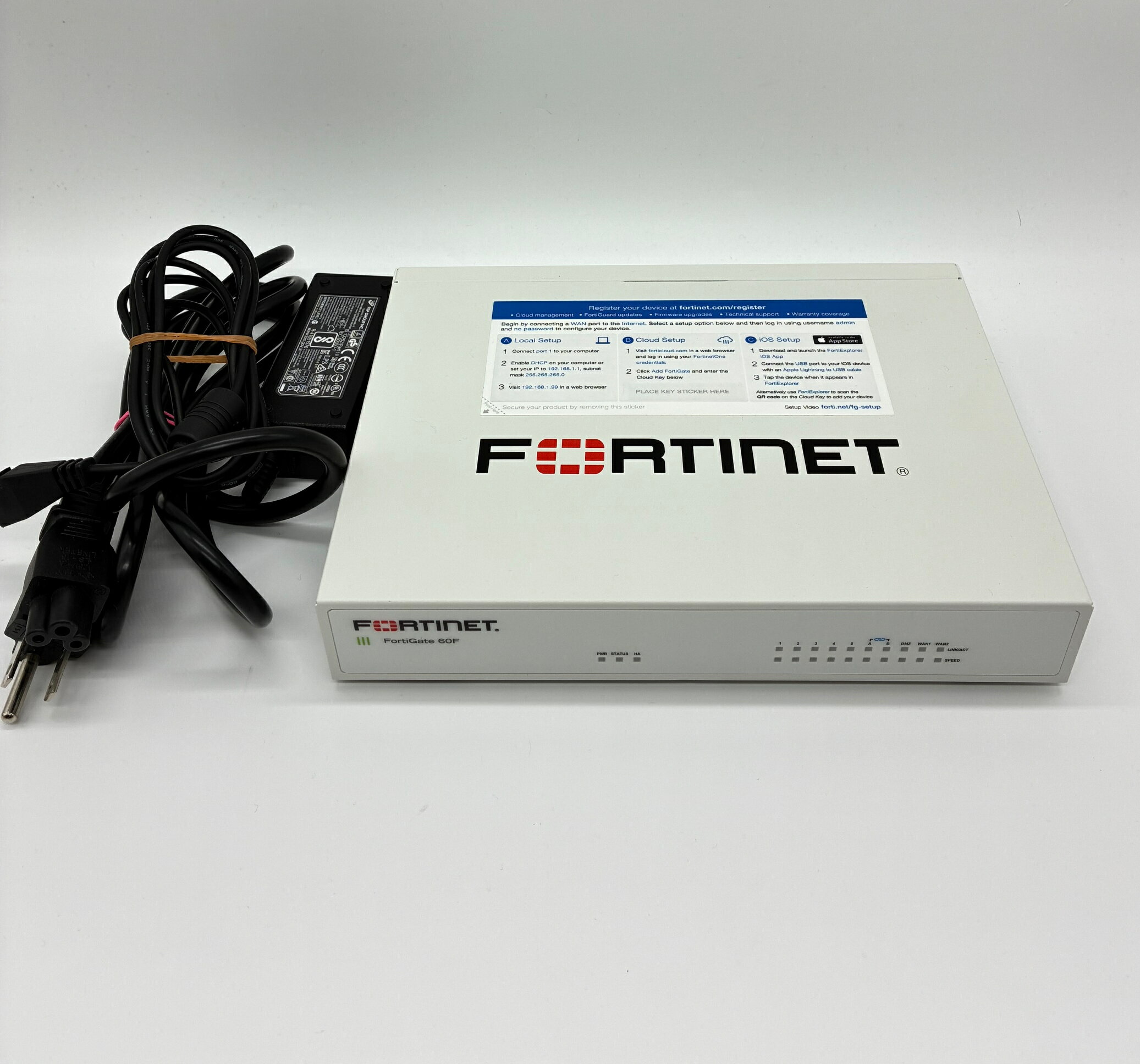 【UTMルーター 中古】FortiGate 60F Fortinet ギガビット対応 VPN 小規模オフィス向け 高速モデル FG-60F ACアダプター付属 ...