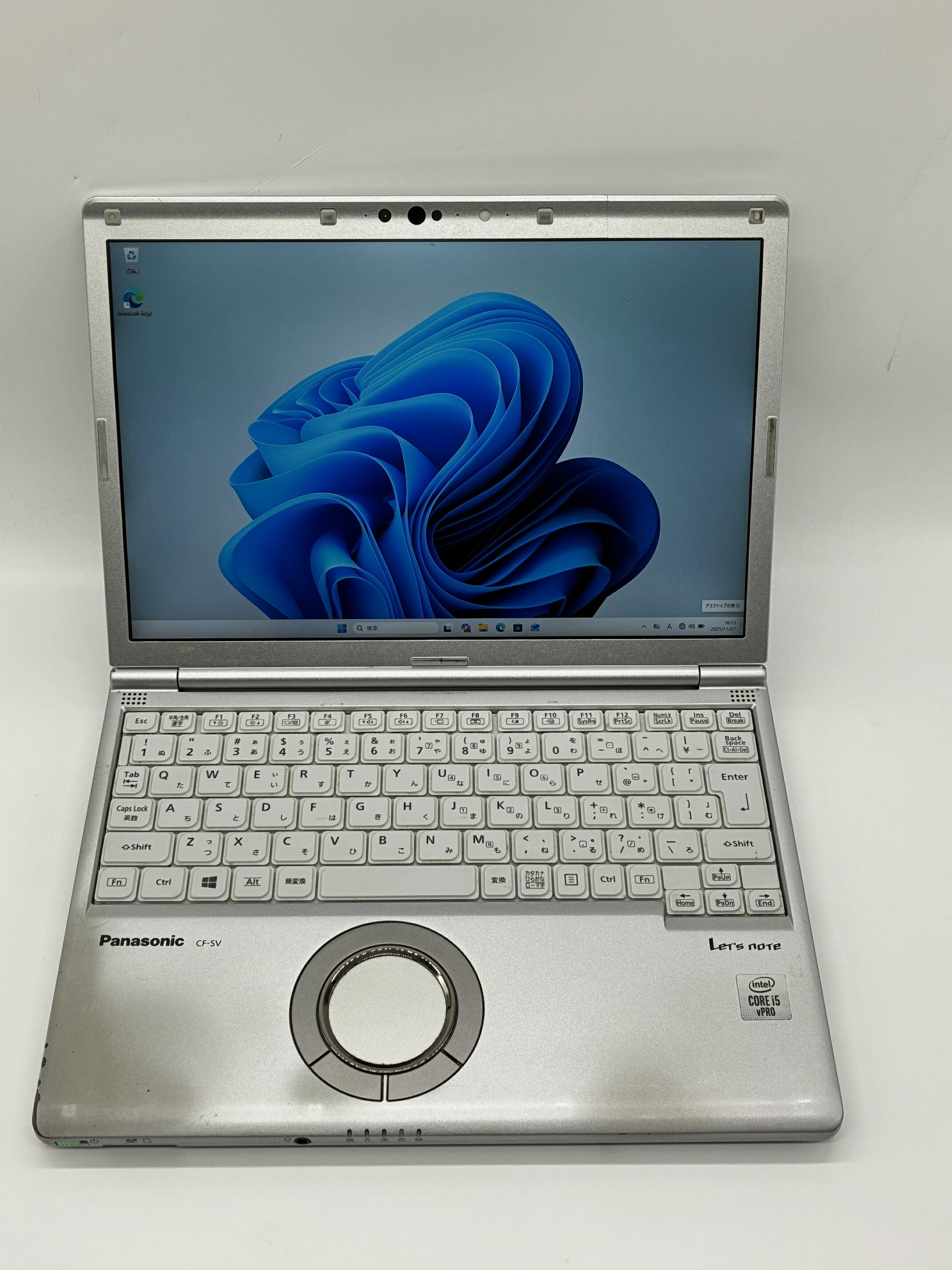【中古】i5第10世代 Let's note CF-SV9RDLVS Core i5-10310U/8GB/SSD256GB/12.1型/Windows11 Pro/Webカメラ バッテリー良好 office付