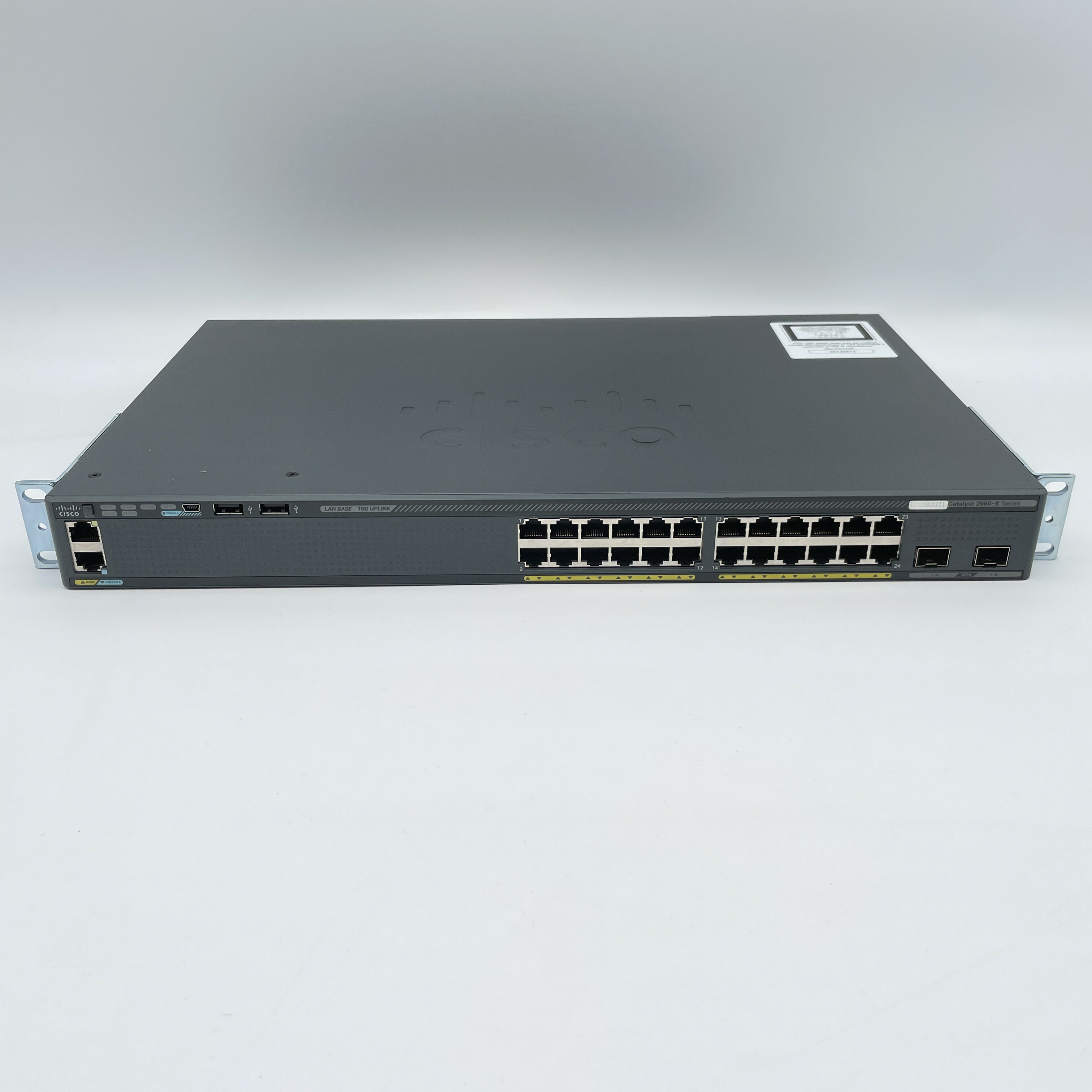 Rakuten - 中古 Cisco Catalyst 2960-X WS-C2960X-24TD-L V01 24ポート ギガビットスイッチ 10G SFP+×2 L2スイッチ IOS15.0(2)EX5 法人向け ネットワーク機器