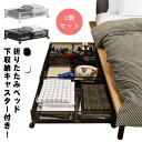 ベッド下収納 便利 収納ケース 収納ボックス 耐久性 母の日 ベッド下 折りたたみ ベッド下 衣装ケース ベッド下収納 衣類 引出し 隙間収納 本 すきま収納 すき間 隙間 すき間収納 金属 キャスター付 ソファー下 省スペース 引越し 整理整頓 2個セット
