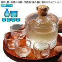 おちょこガラス 酒器セット 耐熱ガラス おちょこセット セット 徳利 冷酒器 ガラス 徳利 冷酒 冷酒グラス 日本酒 熱燗 おちょこ 保温 おちょこガラス 敬老...