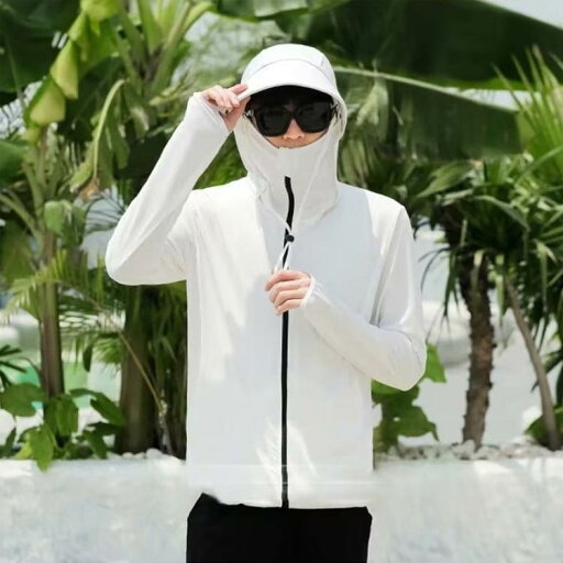 大きいサイズ UPF50+ ラッシュガード レディース メンズ UV 水着 長袖 ひんやり 接触冷感素材 つば付き パーカー パーカー アウター UVカット 指穴 UV あご紐 吸水速乾 日焼け防止 紫外線対策 熱中症対策