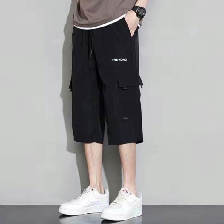 膝下丈 カジュアル クロップドパンツ ひざ下 パンツ 七分丈 メンズ カーゴパンツ 夏用 おしゃれ クロップド 7分丈 アウトドア ハーフ 大きいサイズ ゆったり 薄手 ランニング 夏 ひざ下丈 ボトムス ハーフパンツ イージーパンツ ショートパンツ 夏服