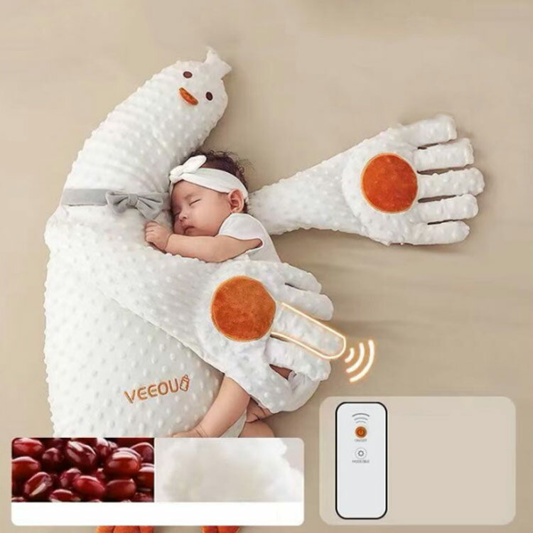 赤ちゃん 赤ちゃん なだめる手 赤ちゃん ベビー 寝かしつけ用 自動 夜泣き対策 安眠 指が動き リモコン付き アニマル ぬいぐるみ クッション トントン 快眠 加熱クッション 電動式 小豆充填 驚いた防止 吐き戻し防止 排気促進 やわらか手触り 新生児 幼児 ベビー