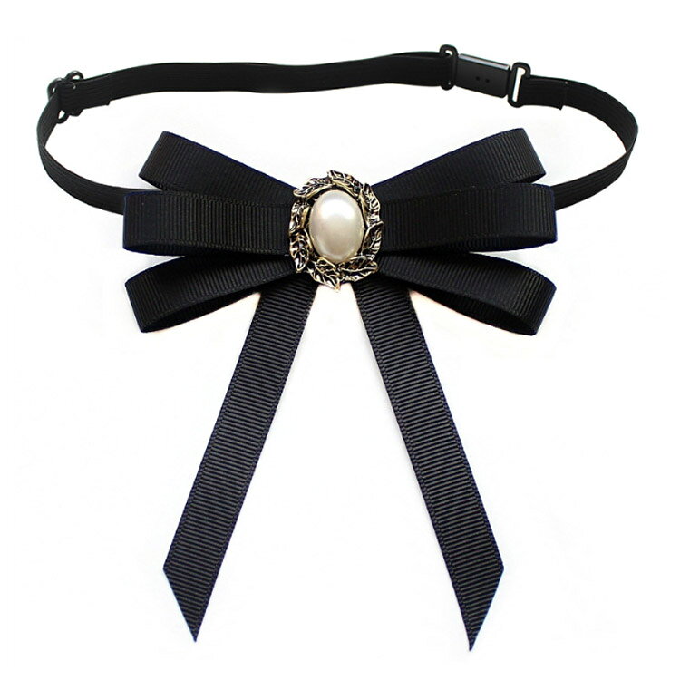 ビジュー付き リボンブローチ イギリス ピン リボン ユニフォーム 英国風 ネクタイ 送料無料 制服 ベルト ロングリボンブローチ 入学式 卒業式 リボンタイ 子供 大人 ファッション小物 レディース