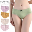 全5色!ショーツ 綿 レディース コットン 綿ショーツ 下着 パンツ パンティ アンダーパンツ 締め付けない 蒸れない 婦人 レース リボン 可愛い プレゼント 送料無料