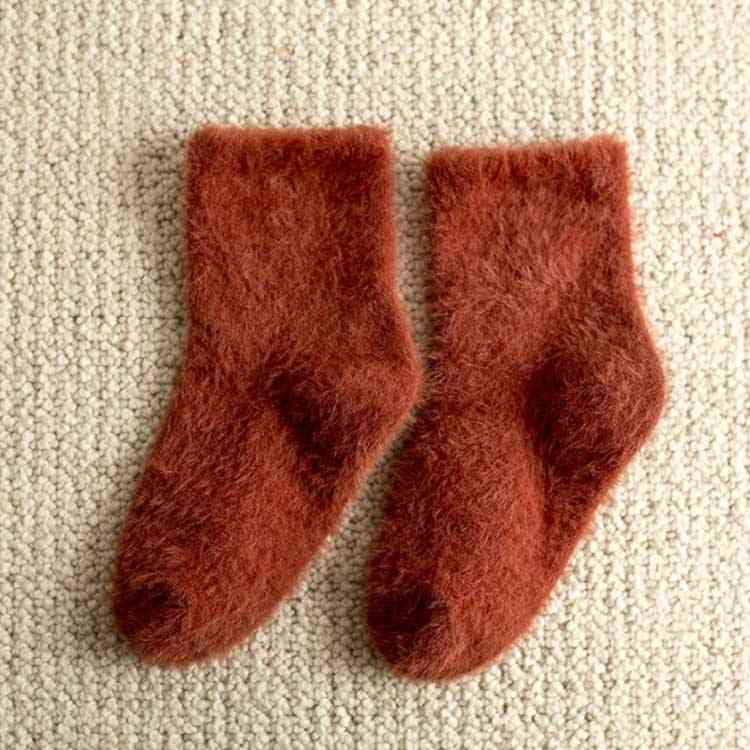 送料無料 ルームソックス 子供 靴下 5足セット キッズソックス もこもこ モコモコ 部屋着 無地 靴下 くつ下 ソックス キッズ 滑り止め 厚手