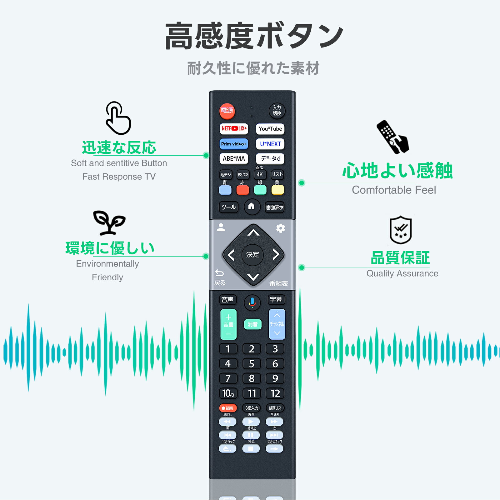 テレビリモコン for NewBridge 4K 音声認識機能つき
