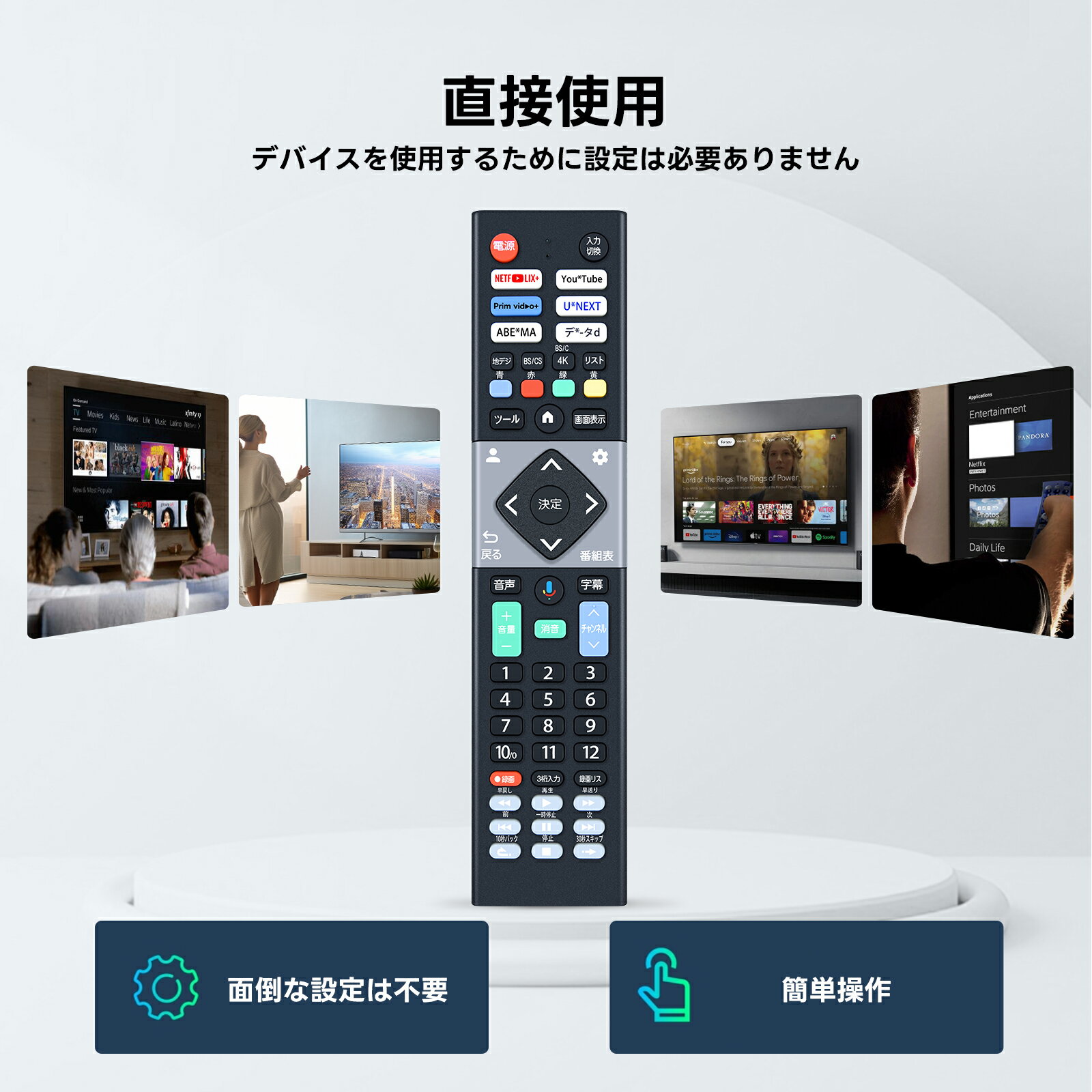 テレビリモコン for NewBridge 4K 音声認識機能つき