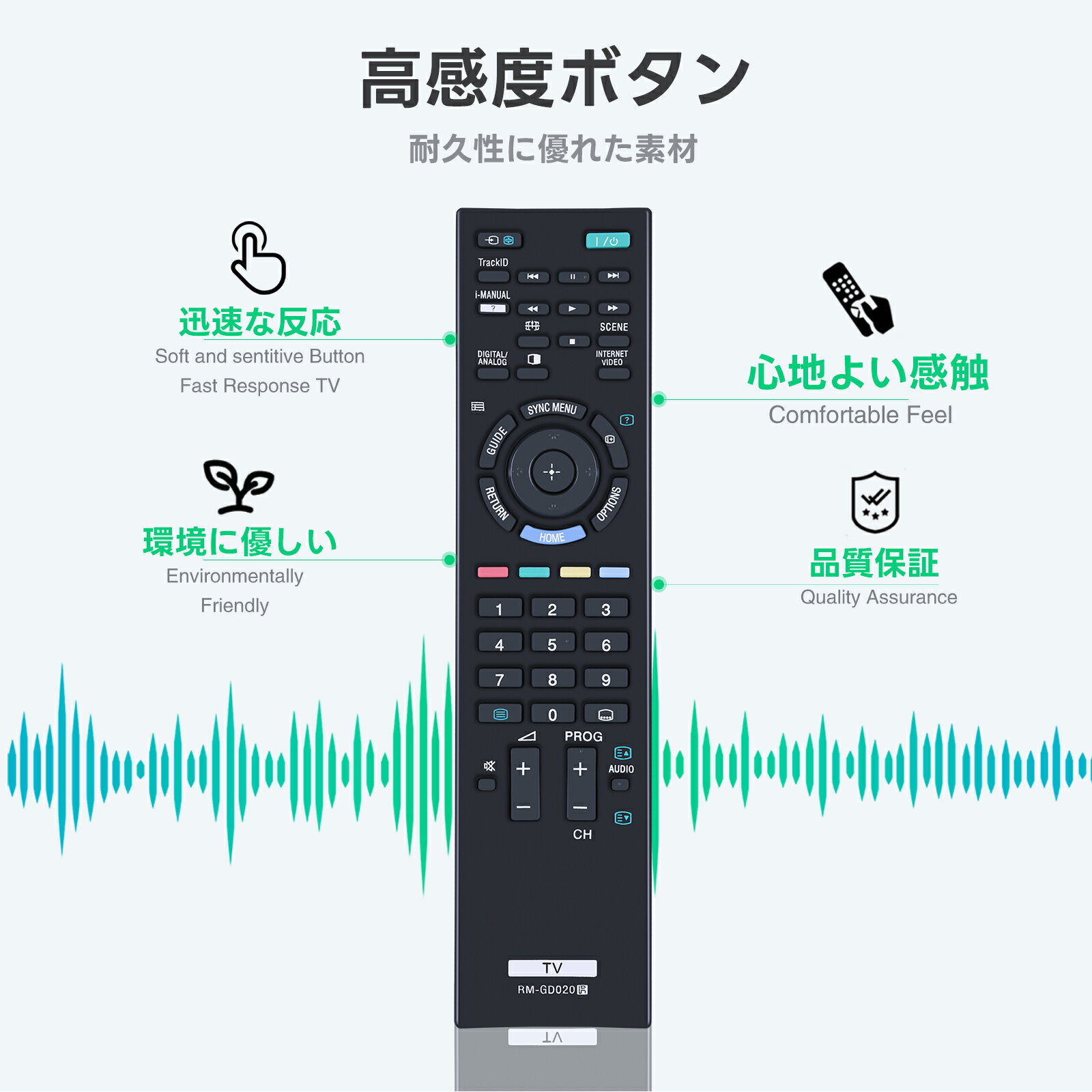 �ƥ�ӥ�⥳�� RM-GD020 for SONY ���ˡ��ƥ�ӥ�⥳�� SONY��⥳�� BRAVIA��⥳�� KDL-55EX723 KDL-46CX 523 KDT L-32EX520 KDL-32CX520 KDL-26EX420 KDL-22CX520 KDL-55EX720 KDL-46EX720 KDL-40EX720 �б�