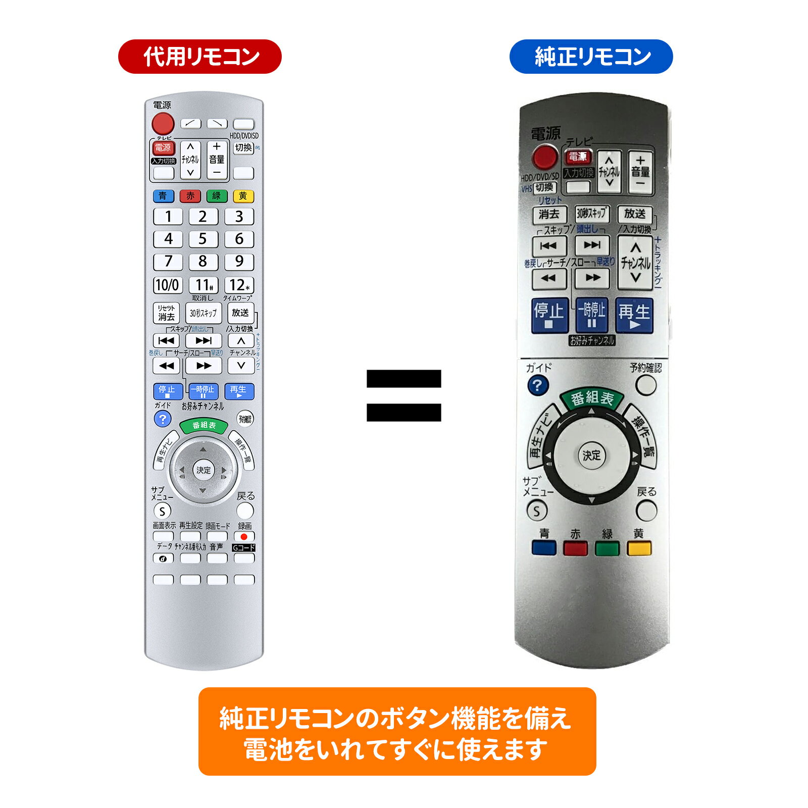 �쥳��������⥳�� EUR7658YD0 for Panasonic �ϥ��ӥ����쥳�������ѥ�⥳�� DMR-XW41V-K DMR-XP11-S DMR-XP21V DMR-XW31-S DMR-XW41V DMR-XW31-K�б�