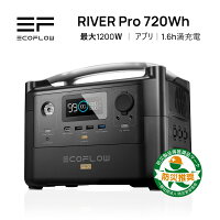 EcoFlow ポータブル電源 大容量 RIVER Pro 200,000mAh/720Wh AC出力600W(サージ1200W) 非常用電源 車中泊 防災グッズ 停電対策 家庭用蓄電池 バッテリー 純正弦波 キャンプ アウトドア