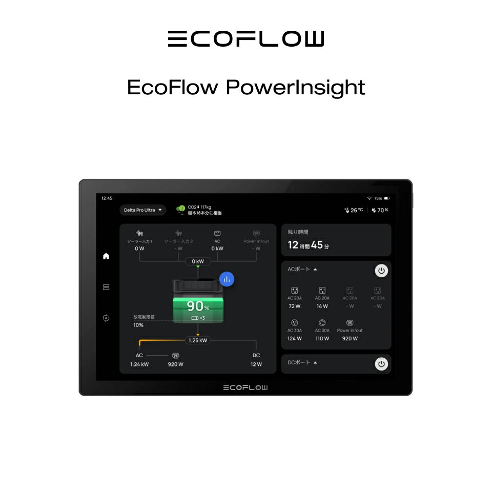 EcoFlow PowerInsight エネルギー監視制御モニター 液晶モニター